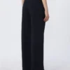 Wide-fit jersey trousers, ultramarine