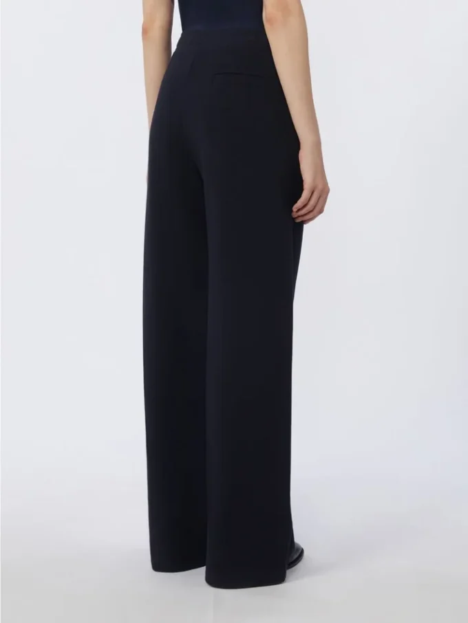 Wide-fit jersey trousers, ultramarine