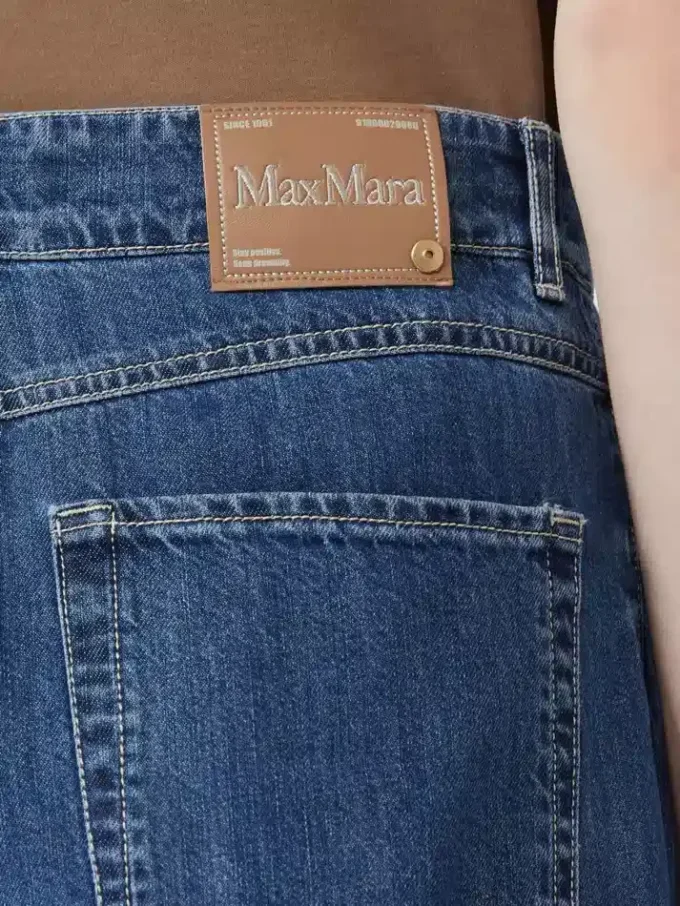 Wide-leg denim jeans, midnightblue