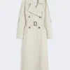 Wide water-repellent twill trench coat, natural Wide water-repellent twill trench coat, natural