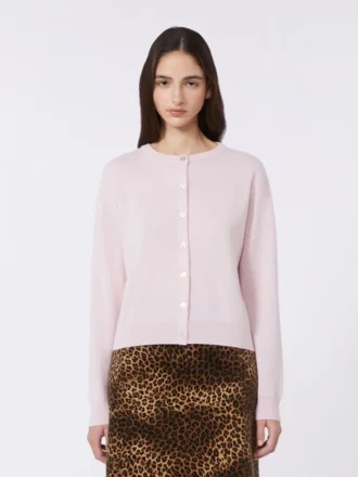 Wool and cashmere cardigan, pink