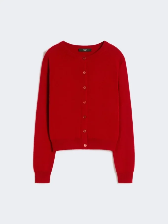Wool and cashmere cardigan, red Wool and cashmere cardigan, red