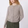 Wool and cashmere cardigan, turtledove Wool and cashmere cardigan, turtledove