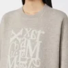 Wool and cashmere crew-neck sweater, beige Wool and cashmere crew-neck sweater, beige