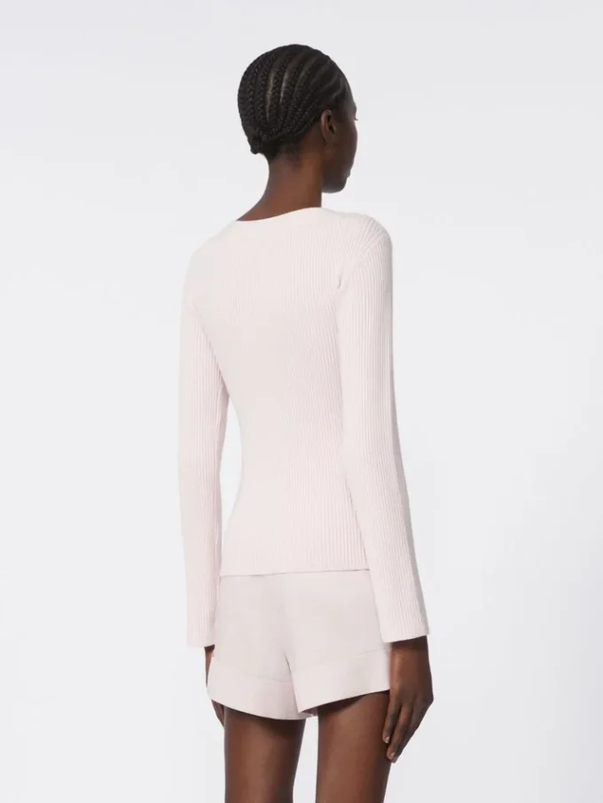 Wool and cashmere jumper, pink