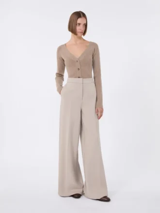 Wool and cashmere jumper, sand