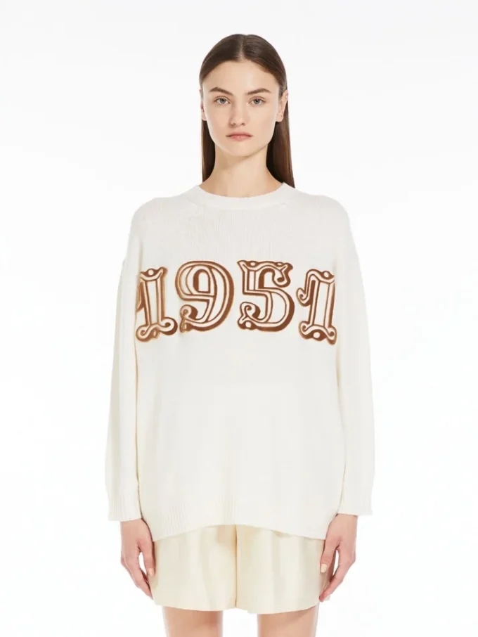 Wool and cashmere jumper, white Wool and cashmere jumper, white