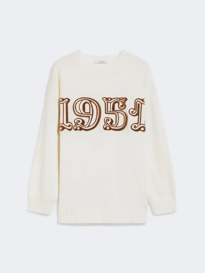 Wool and cashmere jumper, white Wool and cashmere jumper, white