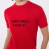 Wool and cashmere-knit t-shirt, red Wool and cashmere-knit t-shirt, red