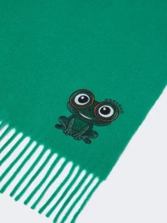 Wool and cashmere stole, emerald