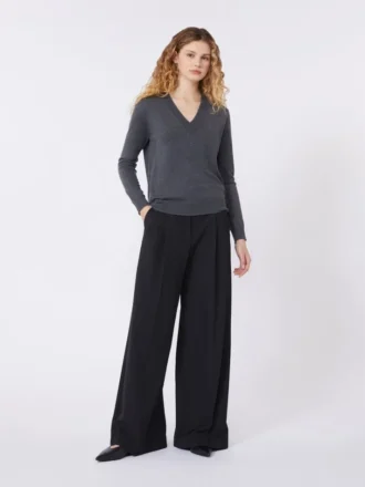 Wool and cashmere sweater, dark grey