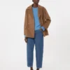 Wool and cashmere sweater with patch detail, avio Wool and cashmere sweater with patch detail, avio