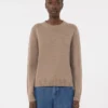 Wool and cashmere sweater with patch detail, camel Wool and cashmere sweater with patch detail, camel
