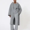 Wool and cashmere trousers, medium grey