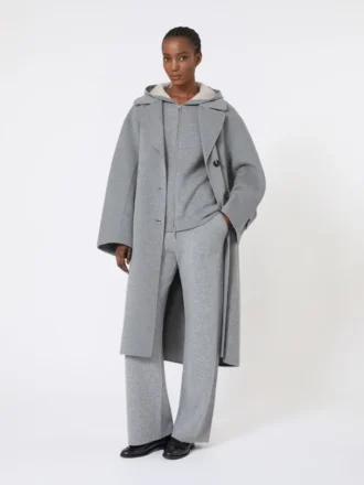 Wool and cashmere trousers, medium grey