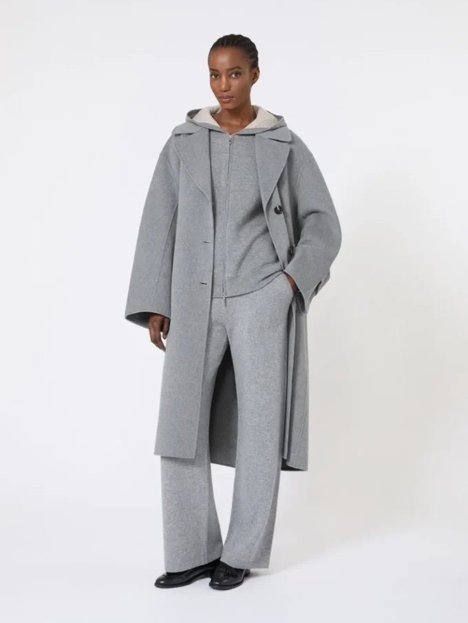 Wool and cashmere trousers, medium grey