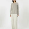 Wool and cashmere yarn sweater, beige Wool and cashmere yarn sweater, beige