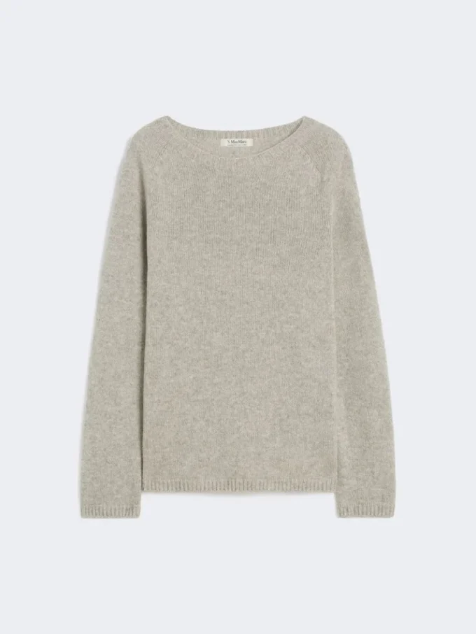 Wool and cashmere yarn sweater, beige Wool and cashmere yarn sweater, beige