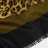Wool and silk stole, black