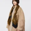 Wool and silk stole, black