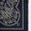 Wool and silk stole, midnightblue