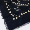 Wool and silk stole, midnightblue