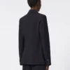 Wool-blend seersucker blazer, ultramarine