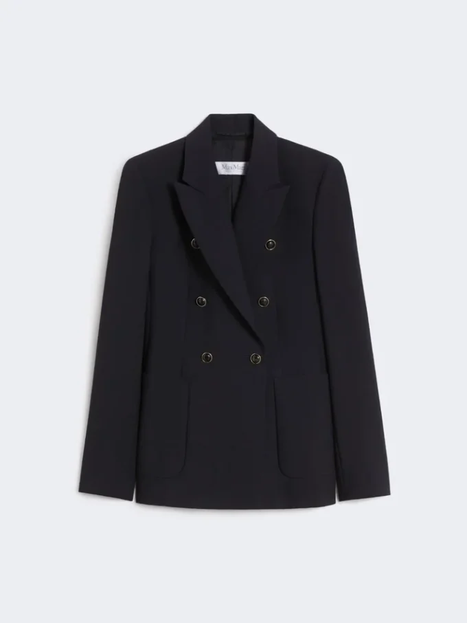 Wool-blend seersucker blazer, ultramarine