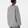 Wool broadcloth blouse, medium grey