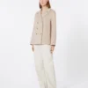 Wool broadcloth jacket, beige pink