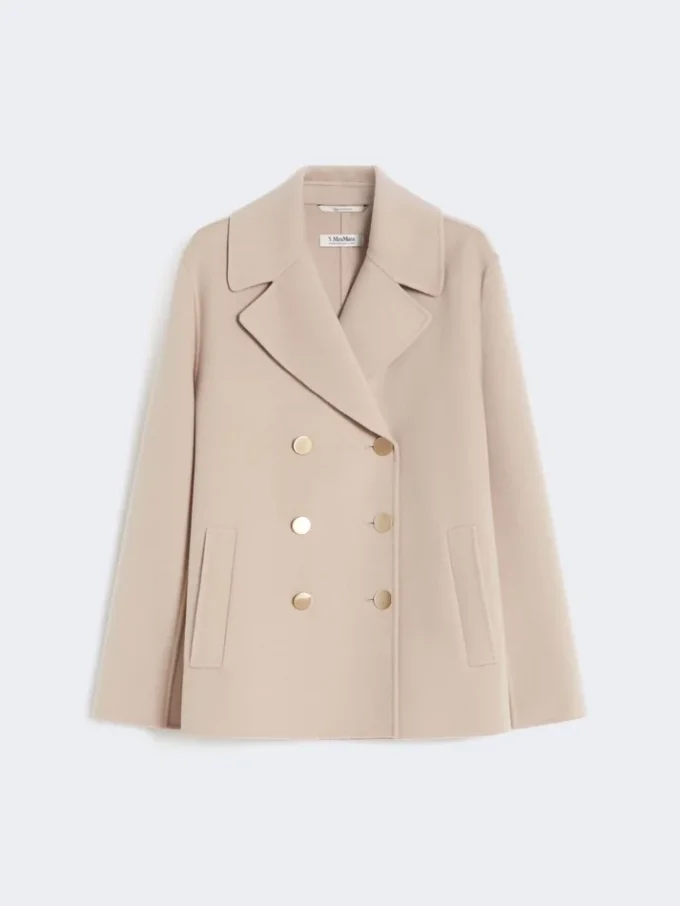 Wool broadcloth jacket, beige pink