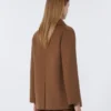 Wool broadcloth pea coat, tobacco