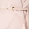 Wool, cashmere and silk robe coat, pink