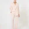 Wool crepe gilet, pink