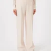 Wool crepe trousers, pink
