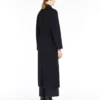 Wool drap wrap coat, ultramarine