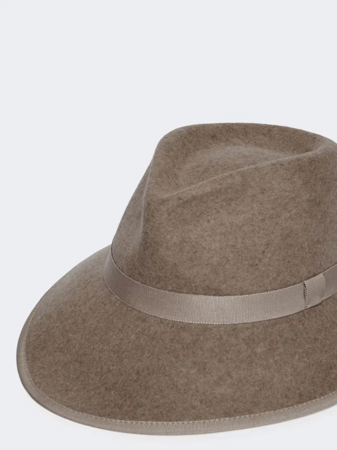 Wool felt hat, beige Wool felt hat, beige