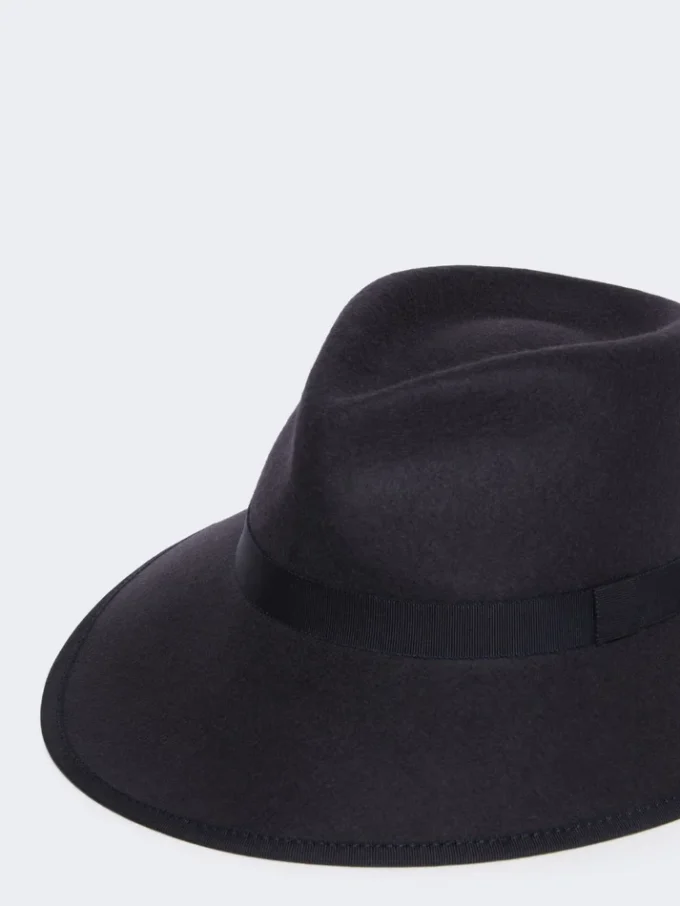 Wool felt hat, midnightblue
