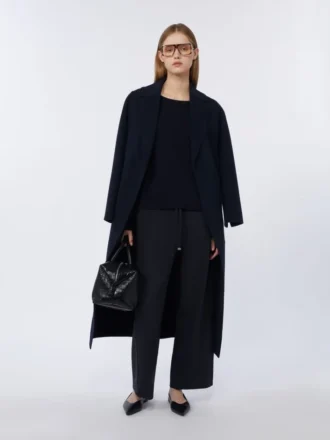 Wool gabardine trousers, ultramarine