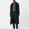 Stretch cotton and viscose trousers, ultramarine