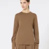 Wool jersey t-shirt, tobacco