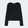 Wool jersey top, ultramarine