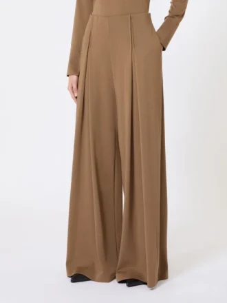 Wool jersey trousers, tobacco Wool jersey trousers, tobacco