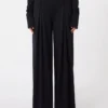 Wool jersey trousers, ultramarine