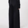 Wool jersey trousers, ultramarine