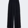 Wool jersey trousers, ultramarine