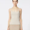 Wool-knit top, powder