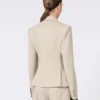 Wool, mohair and silk double-breasted blazer, sand