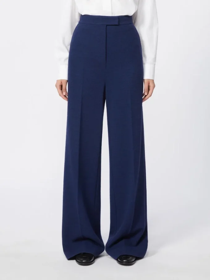 Wool piqua trousers, china blue Wool piqua trousers, china blue