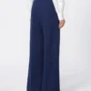 Wool piqua trousers, china blue Wool piqua trousers, china blue